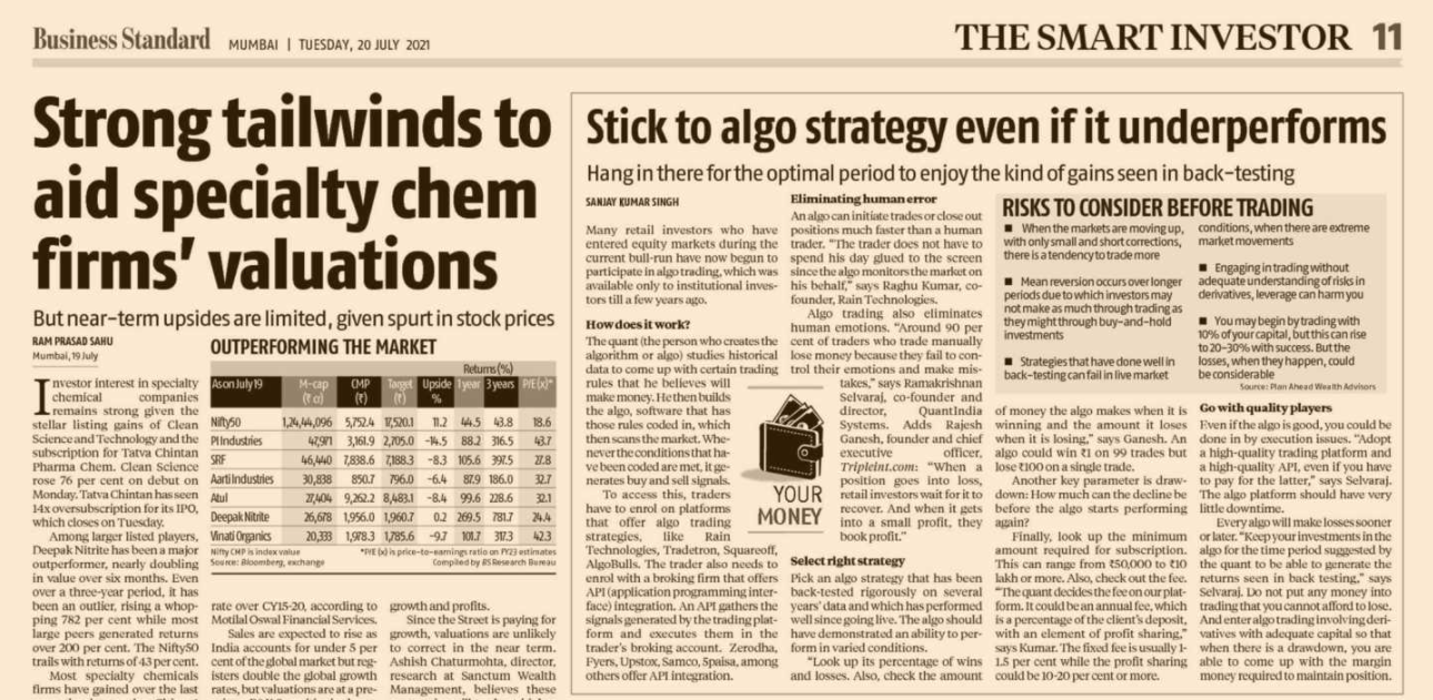 Business Standard Article